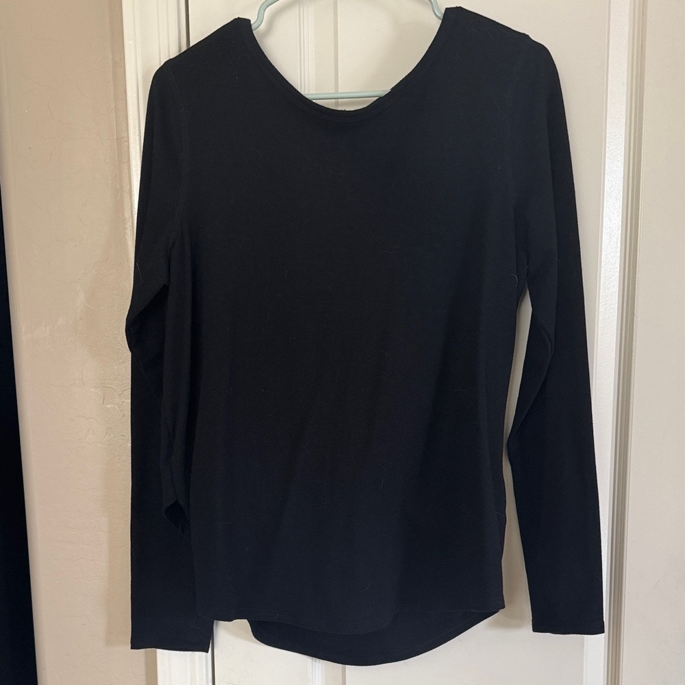Old Navy Classic Twist Back Black Long Sleeve Top M / C19
